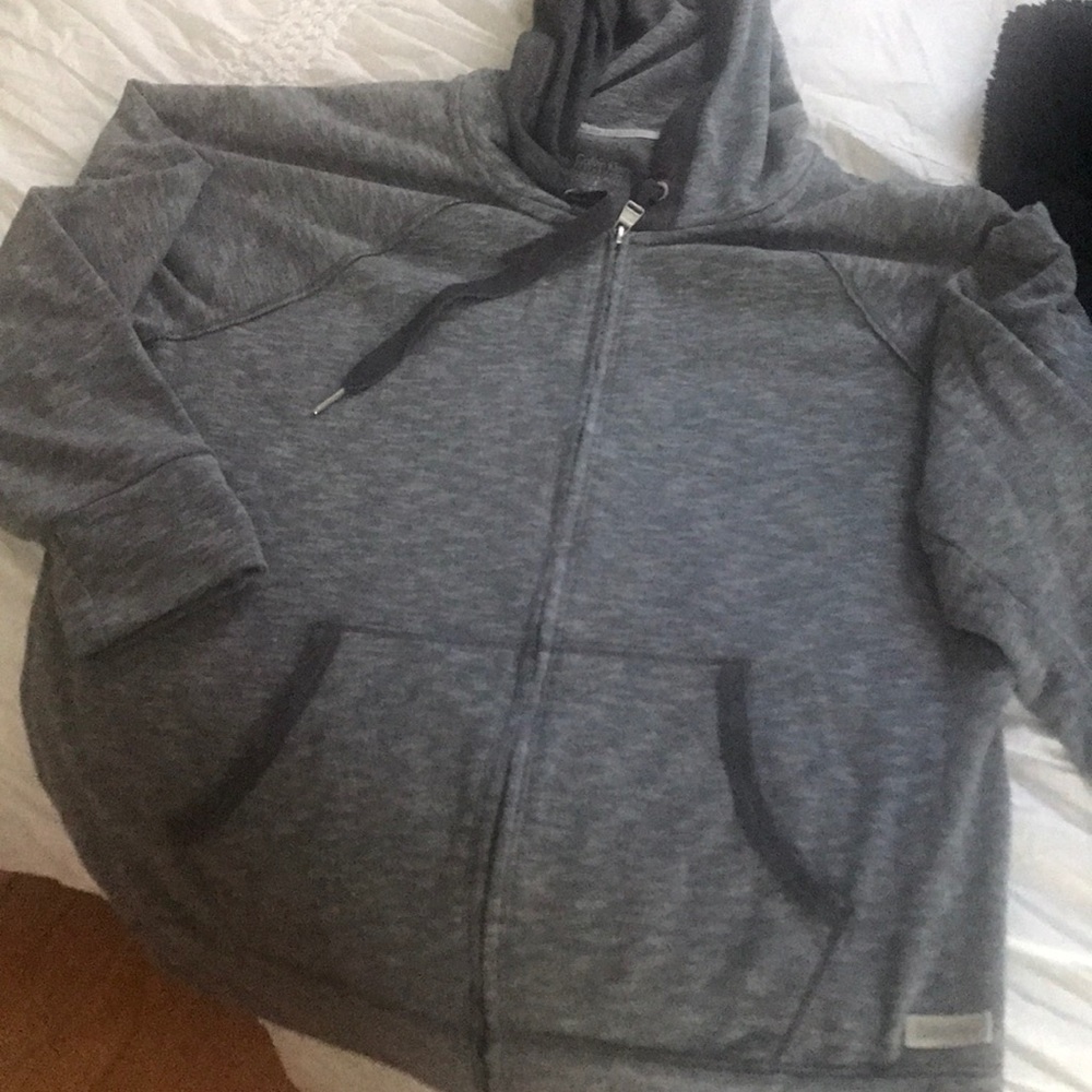 Gray sweater zip up